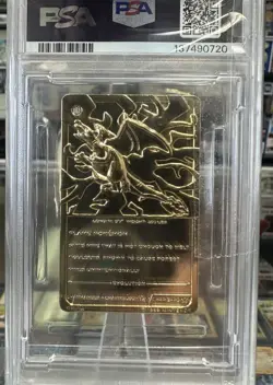 1999 BURGER KING POKEMON GOLD CARD - CHARIZARD PSA 8 - Image 4