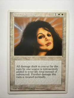 Magic The Gathering 4th Edition Reverse Damage MTG TCG CCG Fourth - Image 1