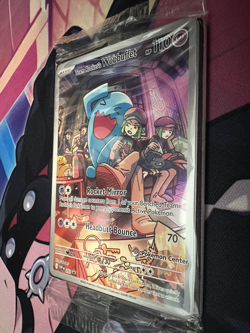 Team Rocket's Wobbuffet SVP203 Destined Rivals Pokemon Center Stamp Sealed Promo - Image 3
