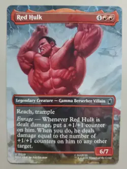 MTG Red Hulk Marvel Super Heroes Borderless Uncommon - Image 1
