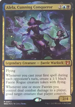 MTG Commander: Wilds of Eldraine Foil Alela, Cunning Conqueror 3 LP - Image 1