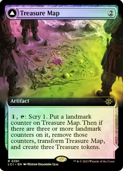MTG TREASURE MAP // TREASURE COVE EXTENDED ART FOIL The Lost Caverns of Ixalan - Image 1
