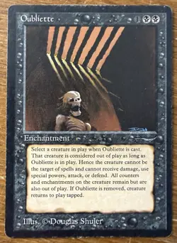 Magic: The Gathering Oubliette Enchantment Douglas Shuler Arabian Nights Vintage - Image 1