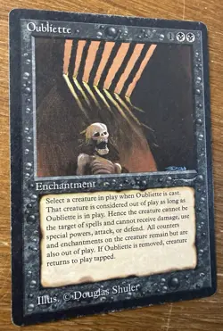 Magic: The Gathering Oubliette Enchantment Douglas Shuler Arabian Nights Vintage - Image 2