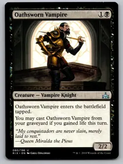 Oathsworn Vampire 80 Uncommon Rivals of Ixalan Magic: The Gathering Near Mint - Image 1
