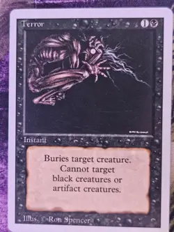 Terror Common Revised Edition Magic: The Gathering Lightly Played - Image 1
