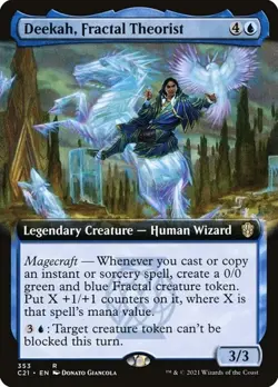 Deekah, Fractal Theorist - Extended Art Commander 2021 LP MTG - Image 1