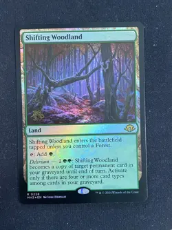 Shifting Woodland (FOIL PRERELEASE) - Modern Horizons 3 (Magic/MTG) - Image 1