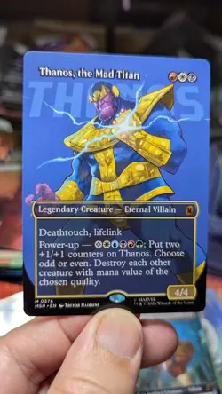 1x Thanos The Mad Titan #367 Borderless Comic MTG Marvel Super Heroes x1 - Image 1