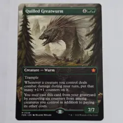 Wizards of the Coast Quilled Greatwurm Foundations 0339 Borderless Mythic EN - Image 1