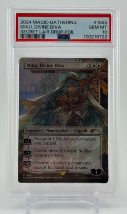 2024 Magic the Gathering Secret Lair Miku, Divine Diva Foil PSA 10 Gem Mint - Image 1