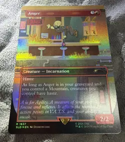 Anger - Fallout : Secret Lair Drop - 1637 Full Rainbow Foil MTG - Near Mint - Image 1