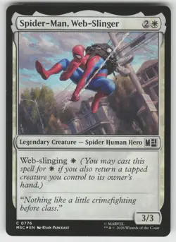 Spider-Man, Web-Slinger 776 Commander: Marvel Super Heroes MTG Foil NM - Image 1