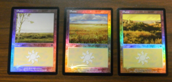 MTG FOIL Onslaught Plains x3 (331, 332, 333) Unplayed Excellent - NM Condition - Image 1
