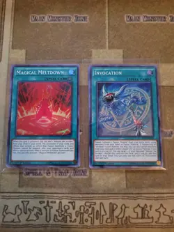 YUGIOH INVOCATION + MAGICAL MELTDOWN SHVA SUPER 1ST ED NM - Image 1