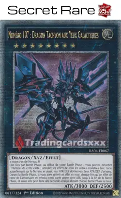 Yu-Gi-Oh! Numero 107 : Dragon Tachyon aux Yeux Galactiques : QCSE RA04-FR067 - Image 1