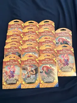 Disney Lorcana Wilds Unknown Sleeved Booster Pack Lot -(17 sleeve pack)!! - Image 1