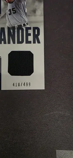 Justin Verlander 2017 Panini Chronicles Swatches 418/499 Jersey #CS-JV - Image 3
