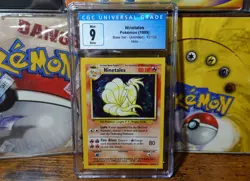 Ninetales 12/102 Square Cut CGC 9 Base Set Error Pokemon Card - Image 1