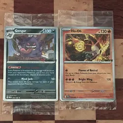Gengar 050 and ho-oh 010 EB games stamped promo cards - Image 1