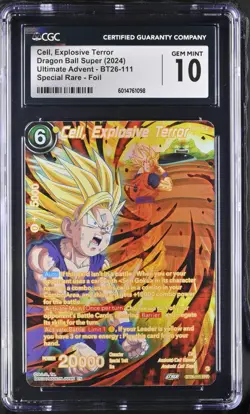 CELL EXPLOSIVE TERROR SPR #BT26-111 BGS - Dragon Ball TCG - CGC 10 - Image 1