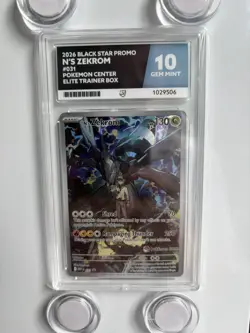 N's Zekrom 031 Black Star Promo Pokemon Center Pokemon TCG Ace 10 - Image 1
