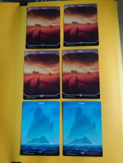 Unstable 2 Island x Plains X4 Full ARt Basic Land MTG 6 Cards - Image 1