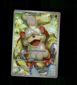 Custom HOLO GROWLITHE Card READ DESCRIPTION BELOW - Image 1