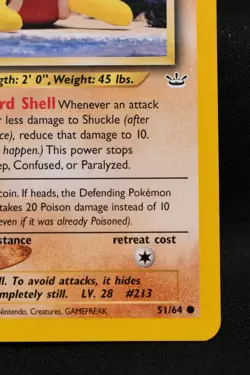 Shuckle 1st Edition 51/64 NM Neo Revelation Regular Common Pokemon TCG Card - Image 4