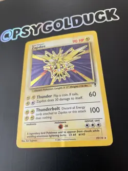 Pokemon Card Trading Card Legendary Collection No. 19/110 Zapdos Holo Played - Image 3