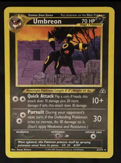 Umbreon 32/75 Neo Discovery Regular Pokemon Card - Ungraded - Image 1