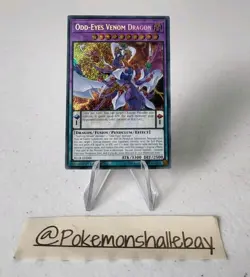 Odd-Eyes Venom Dragon BLLR-EN006 *VLP* 1st Edition Secret Rare Yugioh Card - Image 1