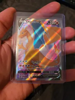 Charizard V SWSH050 - NM Full Art Promo Pokemon Card - Image 2