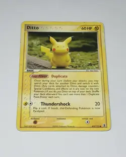 Ditto 63/113 Pikachu 2005 Delta Species Non Holo Pokemon Card TCG HP/Damaged - Image 1