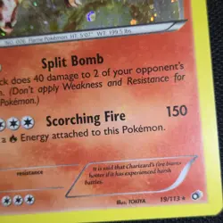 HOLO BLEED Charizard 19/113 Legendary Treasures Cosmos Holo Promo Pokemon Card - Image 3