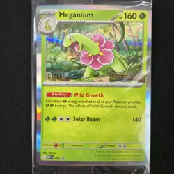 STAFF SEALED Meganium Alakazam Mega Evolution Prerelease Promo Pokemon Cards - Image 2