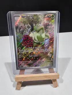 Pokemon TCG: Sprigatito Sv02 Paldea Evolved Rare Holo Card #196/193 Illustration - Image 1