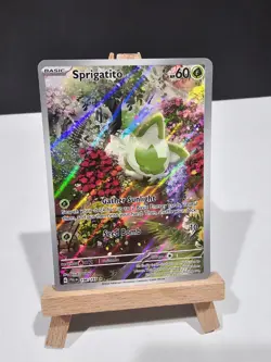 Pokemon TCG: Sprigatito Sv02 Paldea Evolved Rare Holo Card #196/193 Illustration - Image 2