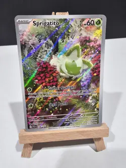 Pokemon TCG: Sprigatito Sv02 Paldea Evolved Rare Holo Card #196/193 Illustration - Image 3