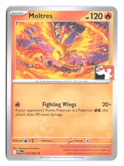 Pokemon Moltres Phantasmal Flames 014/094 Prize Pack Series 9 Non Holo - Image 1