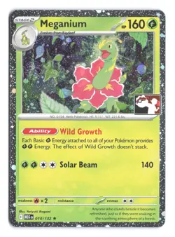 Pokemon Meganium Mega Evolution 010/132 Prize Pack Series 9 Holo - Image 1
