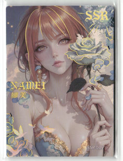 NAMI SSR SSR-015 ROSES Thick Holo One Piece Anime Collectible Card - Image 1