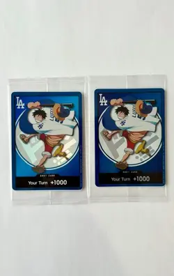 2 - 2026 ONE PIECE LOS ANGELES DODGERS MONKEY D LUFFY DON CARD PROMO - Image 1