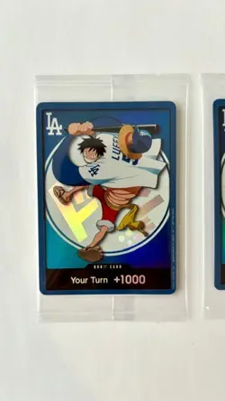 2 - 2026 ONE PIECE LOS ANGELES DODGERS MONKEY D LUFFY DON CARD PROMO - Image 4