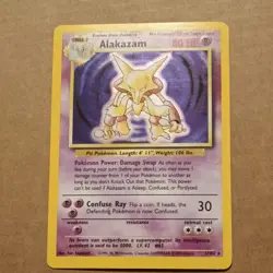 Alakazam 1/102 Holo Pokemon Card Base Set Light Play - Image 1