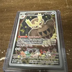 Pokemon Center Exclusive Noctowl TCG Card ETB Black Star Promo SVP 144 NM Fresh - Image 1