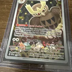 Pokemon Center Exclusive Noctowl TCG Card ETB Black Star Promo SVP 144 NM Fresh - Image 5