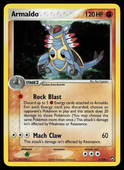 Armaldo 3/108 Holo Rare Power Keepers Pokemon Card - Image 1