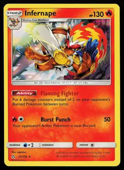Infernape 23/156 Holo Rare Ultra Prism Pokemon Card - Image 1