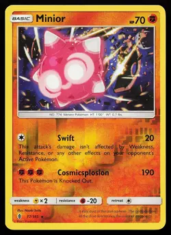 Minior 77/145 Reverse Holo Rare Guardians Rising Pokemon Card - Image 1